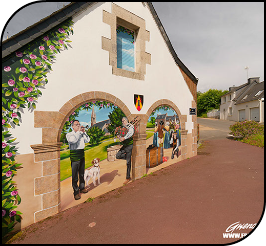 trompe-l'œil&nbsp; rue notre dame ville de morlaix