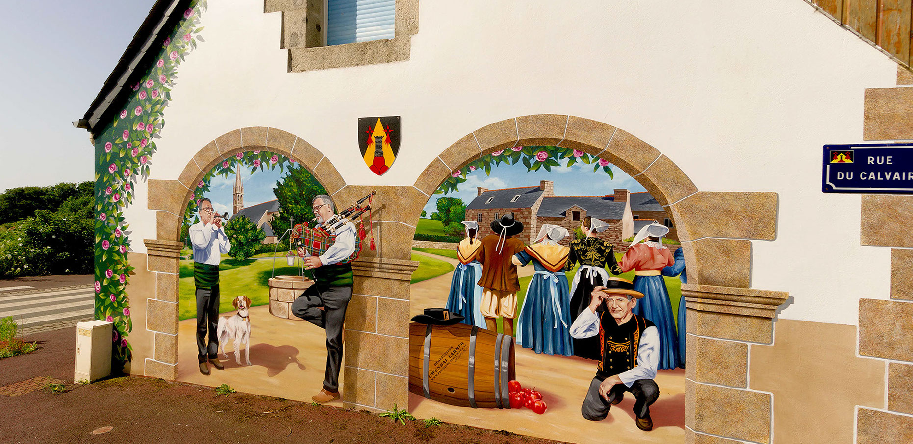 trompe-l'œil&nbsp; rue notre dame ville de morlaix