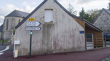 mur avant réalisation fresque Callac
