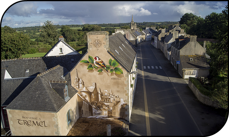 trompe-l'œil&nbsp; rue notre dame ville de morlaix