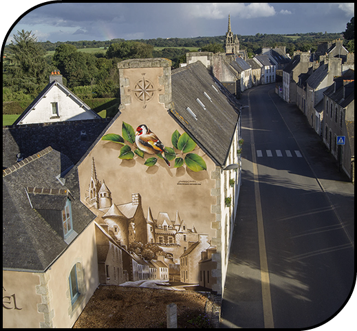 trompe-l'œil&nbsp; rue notre dame ville de morlaix
