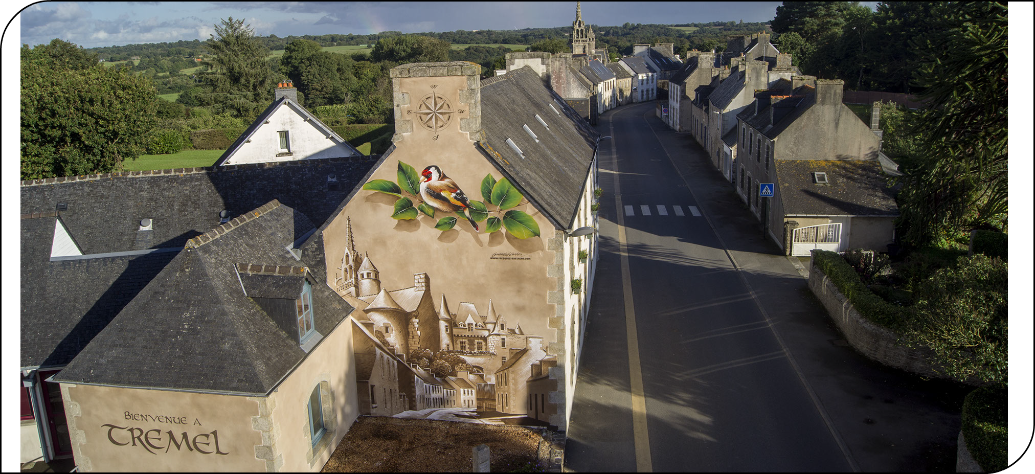 trompe-l'œil&nbsp; rue notre dame ville de morlaix