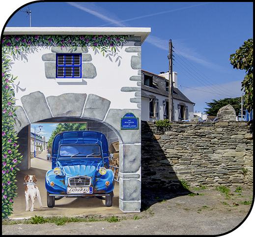 trompe-l'œil&nbsp; rue notre dame ville de morlaix