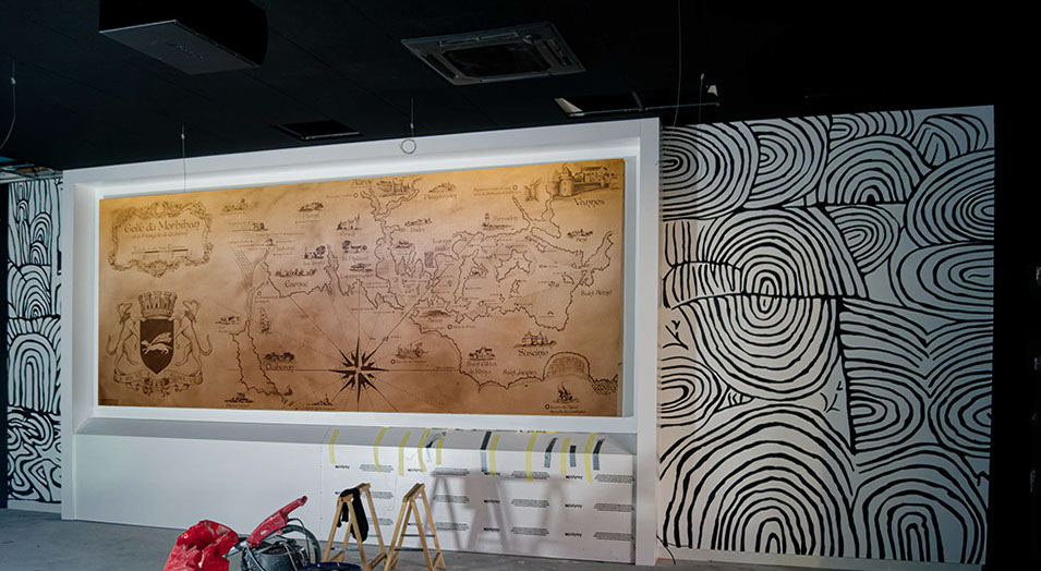 Décoration murale haut de gamme bureau et séminaire - Design In&Out Architecture et Olivier Caillebot
