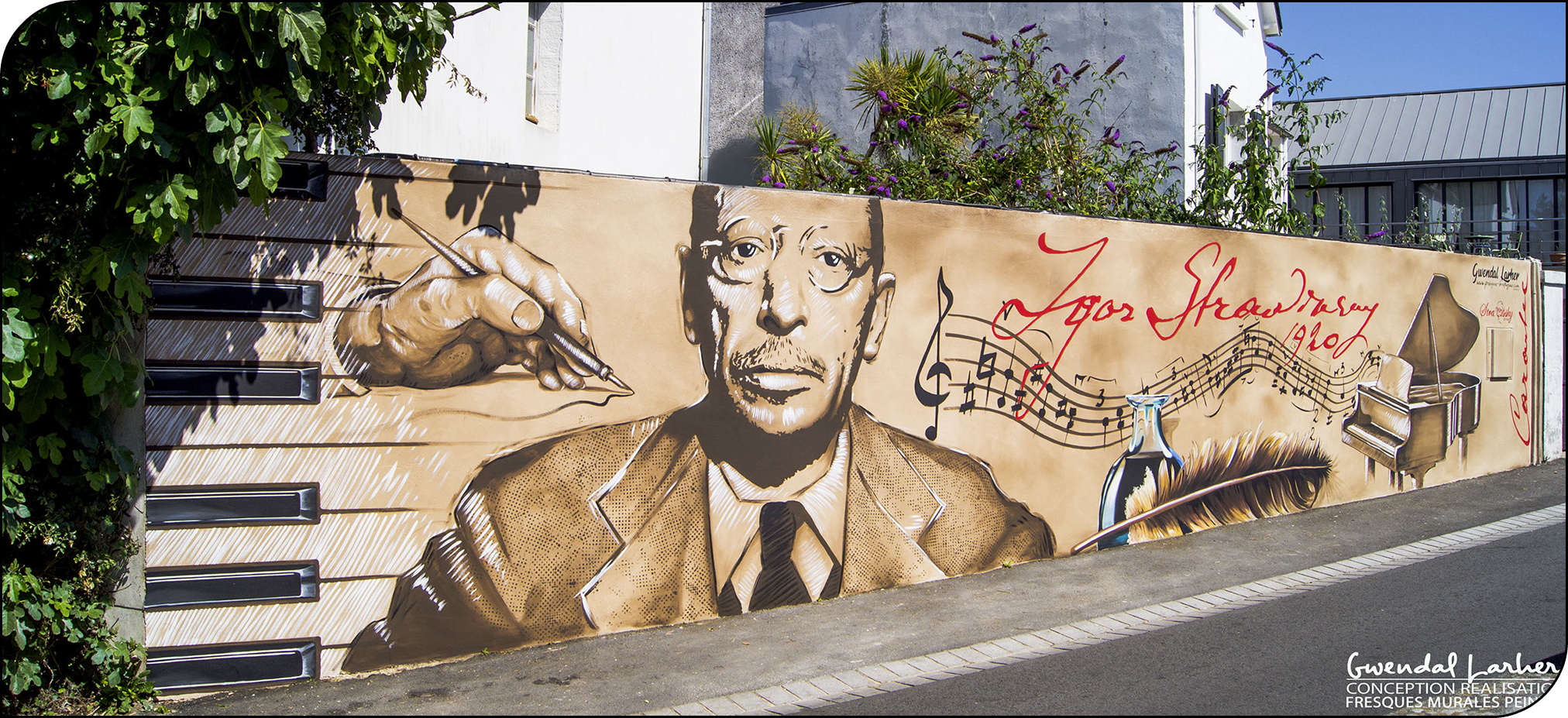 trompe-l'œil&nbsp; rue notre dame ville de morlaix