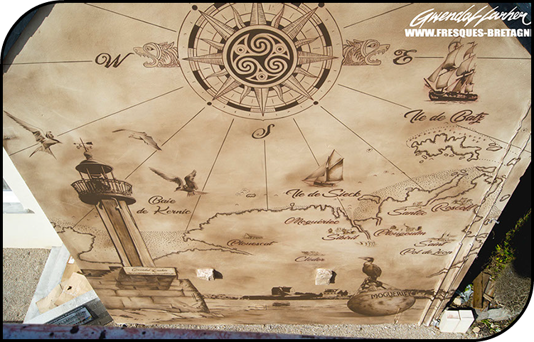 trompe-l'œil&nbsp; rue notre dame ville de morlaix