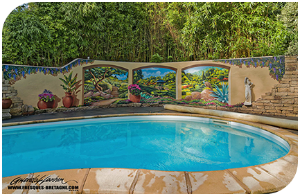 peinture murale haut de gamme piscine privée Bretagne Finistère Côtes-d’Armor