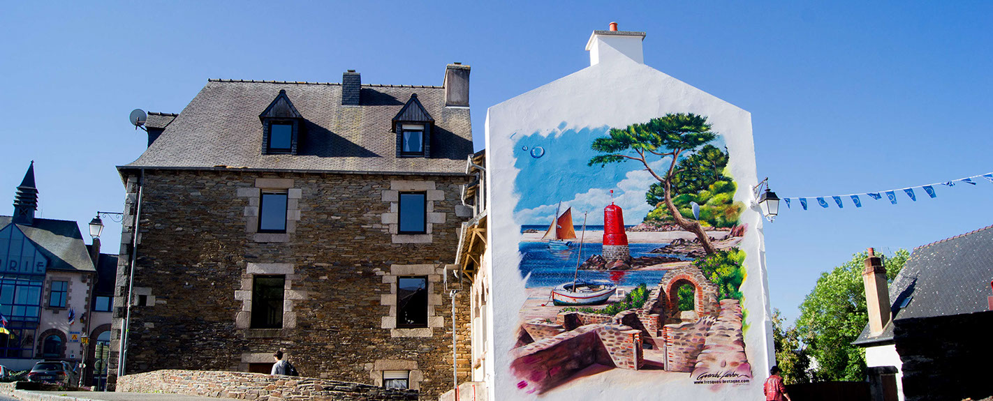 trompe-l'œil&nbsp; rue notre dame ville de morlaix