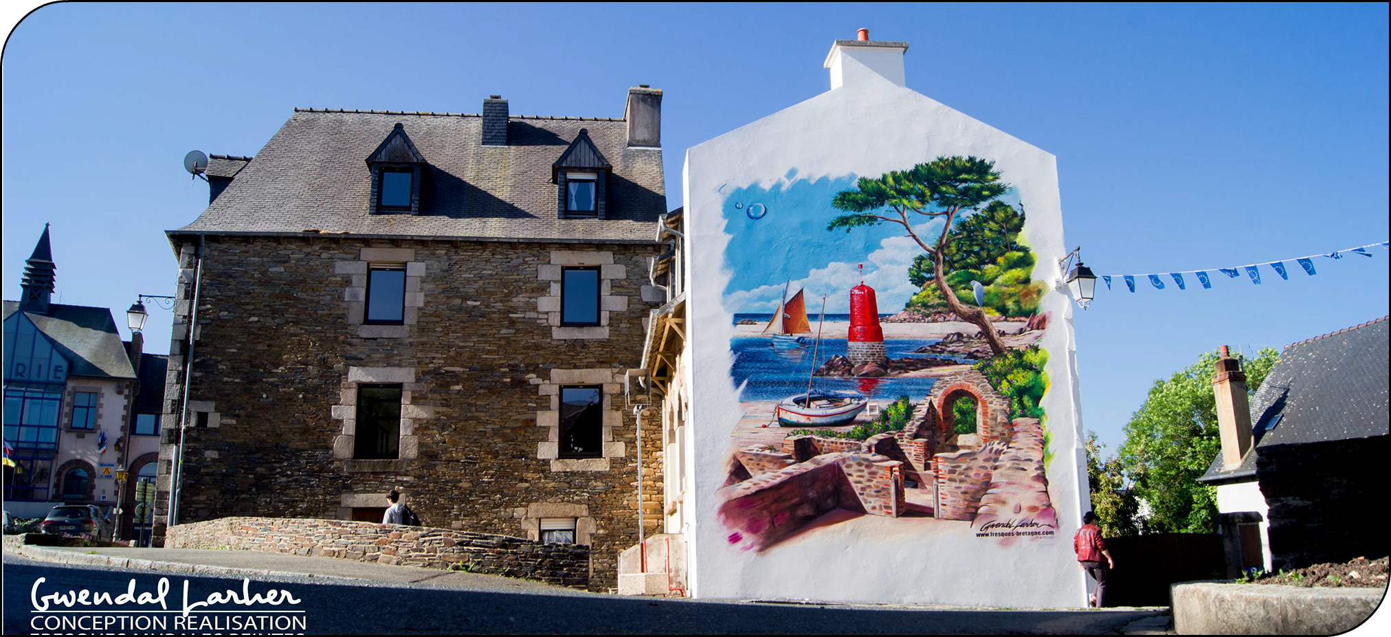 trompe-l'œil&nbsp; rue notre dame ville de morlaix