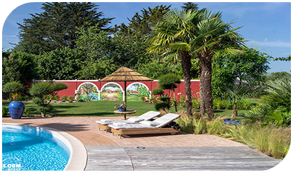 décoration murale piscine privée haut de gamme Finistère Bretagne