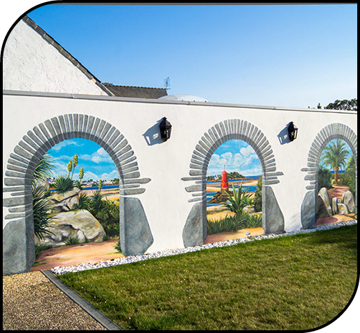 trompe-l'œil&nbsp; rue notre dame ville de morlaix