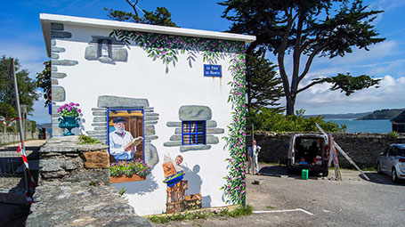 Fresque-murale-trompe-l-oeil-peinture-monumentale-artiste-peintre-muraliste-bretagne-finistere-morbihan-cotes-d-armor Gwendal LARHER Morlaix